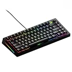 Glorious Gaming - GMMK 3 Custom Mechanical Gaming Keyboard with Knob, 75% Tenkeyless Keyboard, Modular Gasket System, Doubleshot PBT Keycaps, Aluminum Switch Plate, Hotswappable Switches, ANSI (Black)