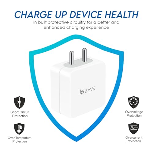 Image of BAVE 80W SuperVOOC Fast Charger with USB-A to Type-C Cable| Compatible with OnePlus 13, 12R, 11R, Nord Series, Oppo, Realme, Xiaomi, Redmi & Poco| Supports VOOC, Warp, Dart & Quick Charge