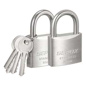 SEPOX Edelstahl Vorhängeschloss mit Schlüssel