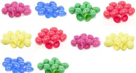 Plastic Snap Closure Fillable Easter Eggs - Toys for Egg Hunts, Easter Baskets, Classic Split Design, Bright Colors – Multicolor, 100 Count