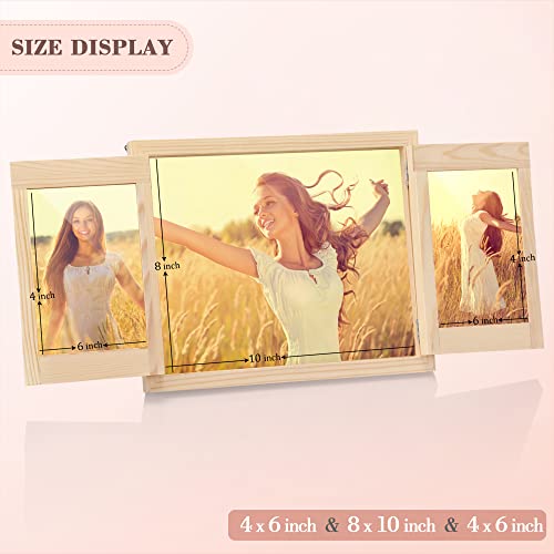 Jorisun Picture Frames 8X10 And Double 4X6 Window Photo Frame, Poster Frames With High Definition Acrylic, Picture Frame Collage Wall Decor For Father's Day Gifts Grandpa Birthday Anniversary #TOP2