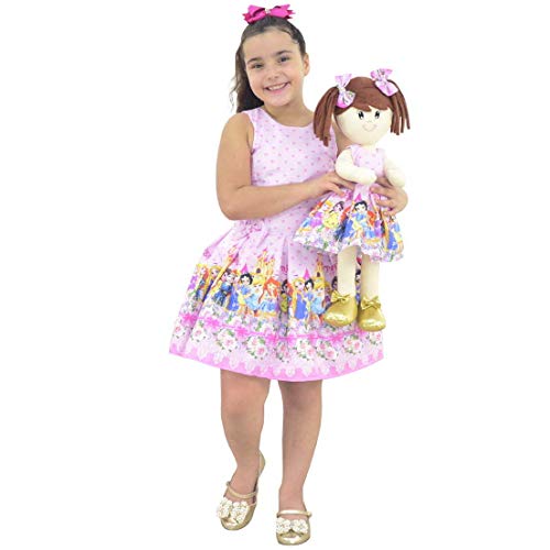 Tal Menina Tal Boneca Mari - Vestido Princesas Disney Cute