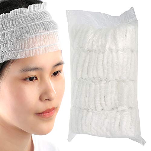 100 diademas faciales desechables para spa, no tejidas, elásticas, suaves y elásticas, para el cuidado de la piel, ligeras y transpirables, para maquillaje, sauna, salón esencial