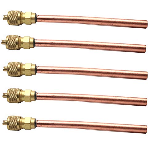 Rannb Air Conditioner Filling Access Valve Spare Part Monodirectional 6mm Tube OD - Pack of 5