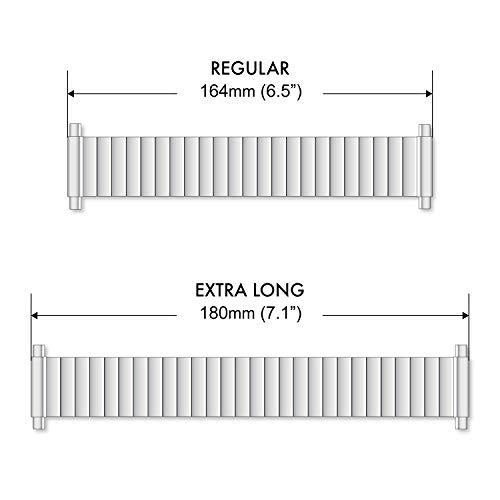 Speidel Men’s Stainless Steel Comfortable Stretch Watch Band Black Pvd Replacement Strap, 16-22Mm, Straight End With No Clasp, Long #TOP3