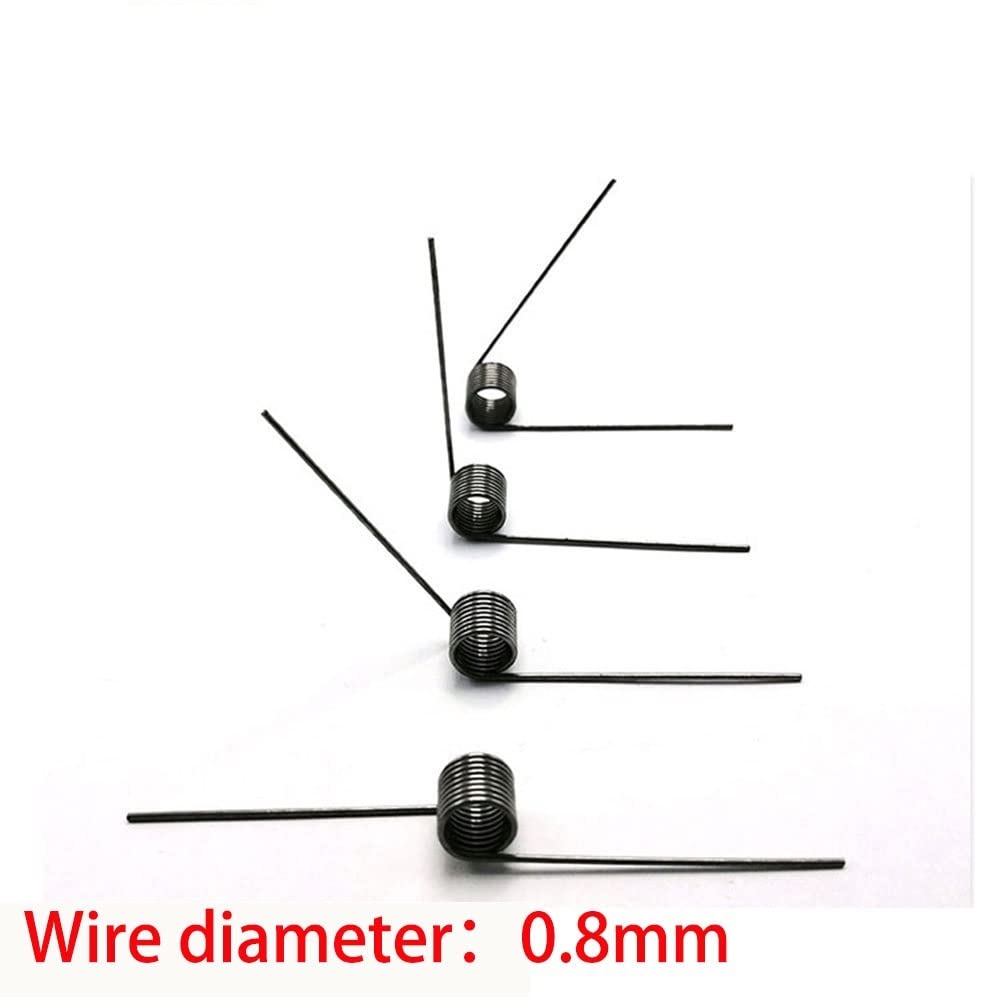 5pcs Metal V-Spring, Wire Diameter 0.8mm Torsion Small Torsion Spring, Hairpin Spring, 180/120/90/60 Degree Torsion Torsion Spring ( Length : 9 laps 90 Degrees , Outer Diameter : 4.0mm )