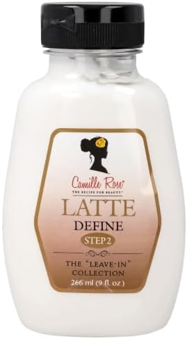 Camille Rose Leave-In Conditioner, Latte Define – Styling Cream + Hair Treatment for Dry, Damaged Hair, Detangler, Frizz Control + Scalp Soother, 9 Fl Oz
