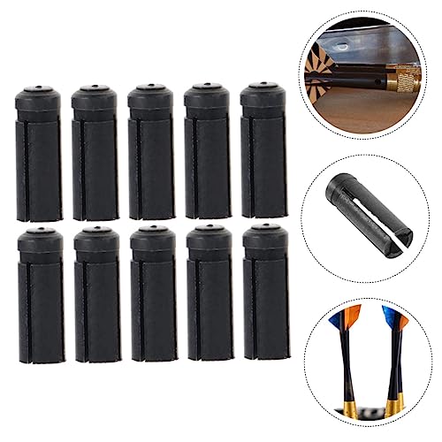 POPETPOP 10 protectores de ala para dardos aluminio negro miniatura 6