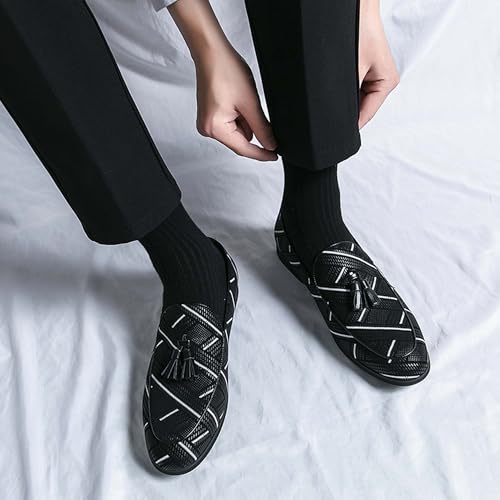 Men's retro casual leather shoes classic lightweight comfortable driving cycling shoes men business dress shoes square toe party dance shoes3