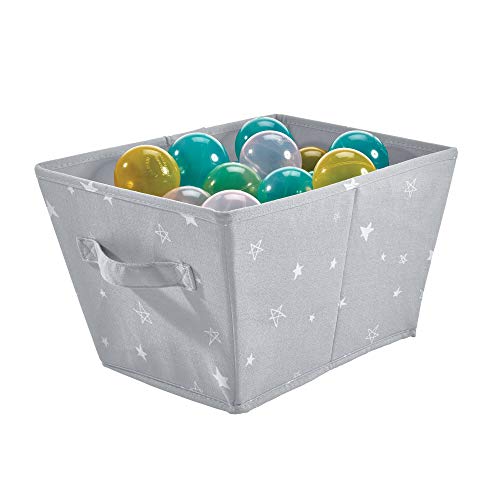 Panier rangement iDesign caisse moyenne pliable en coton polyester gris - 2