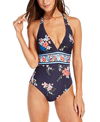 Michael Michael Kors Women's Tummy-Control Floral-Print One-Piece Swimsuit New Navy Us 4 #TOP27