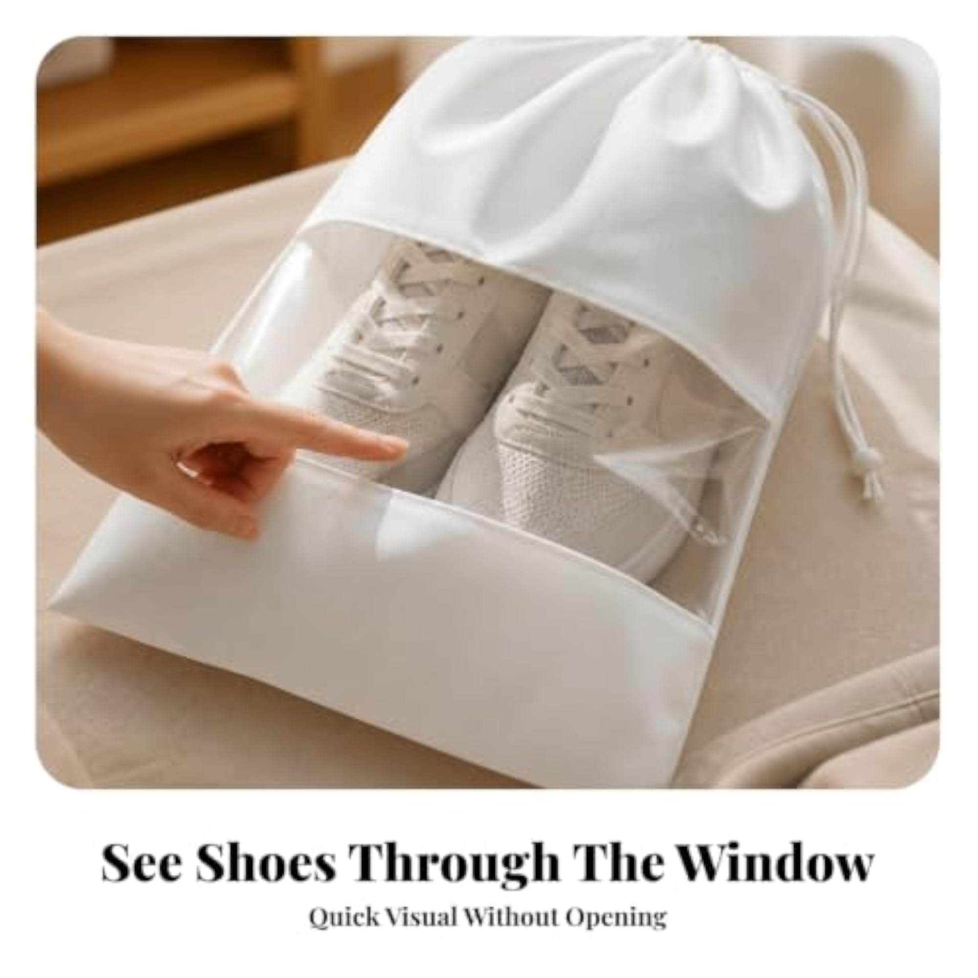 4 Pieces Dustproof Shoe Storage Bag Set