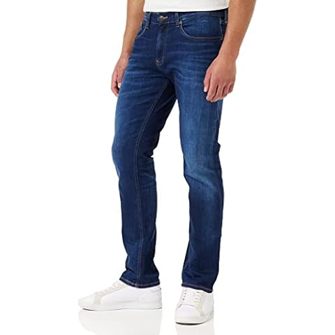 Tommy Jeans Men's Ryan Rlxd Strght Asdbs Jeans, Aspen Dark Blue Stretch, 30W 32L UK Cover