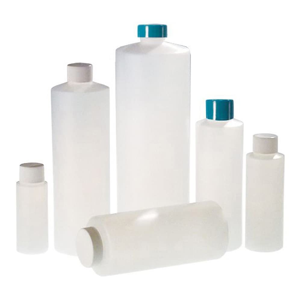 Qorpak PLC-03432 HDPE Cylinder Bottle with 28-400 White PP SturdeeSeal PE Foam Lined Cap, 16 oz, Natural (Pack of 153)