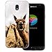 Produktbild dessana Lama Inka Peru transparente Schutzhülle Handy Case Cover Tasche für Samsung Galaxy J7 (2017) Lama beim Fressen