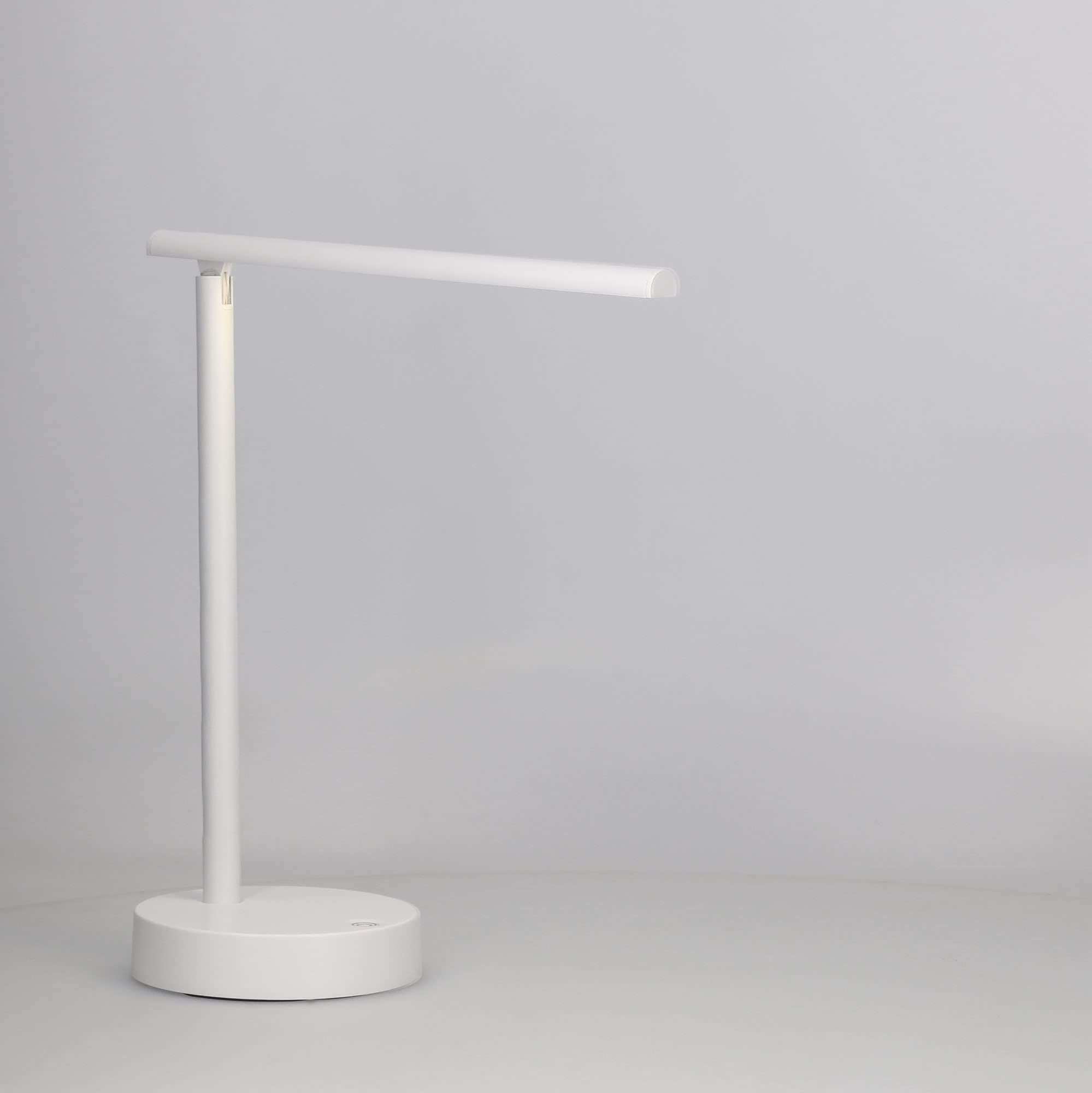 FORLIGHT Archie (2uds) Lámpara Flexo de Escritorio LED con Batería Intensidad Regulable con Luz Neutra 4000K. Flexo de Aluminio Blanco