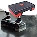 kowaku Aerobic Exercise Step Platform, Fitness Equipment, Aerobic Stepper, Workout Stepper for Cardio Strength Women Men, Red Black