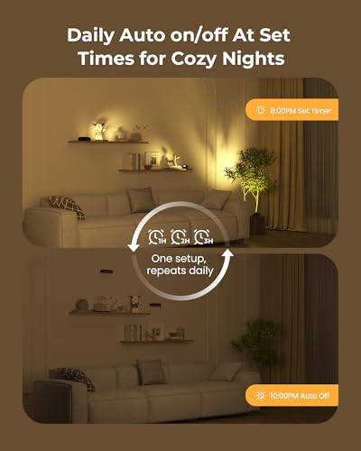 LED Spotlights Indoor, 5500mAh Rechargeable 300 Lumen Spot Lights Indoor, Wireless Uplights with Daily Auto Timer＆Dimmab - Additional View