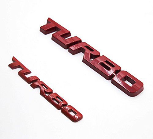 Lightcorea, 2 pezzi piccoli e grandi emblemi in metallo Turbo per parafango laterale, per auto, moto