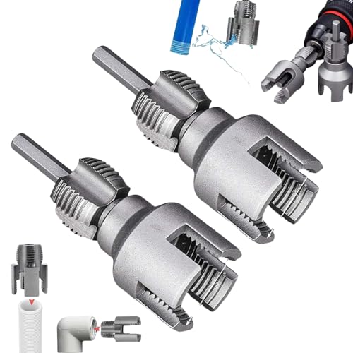 Pipe Threading Tool, Internal and External PVC Pipe Threader, Electric Drill Compatible 1/2