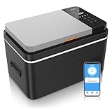 Brandson - Kompressor Kühlbox elektrisch – 30 Liter – App Steuerung Bluetooth Tuya Smart – Autokühlbox - 230 V und 12/24 V - Gefrierbox Gefriertruhe Kühlung bis -20°C – ECO Modus – Auto Camper LKW