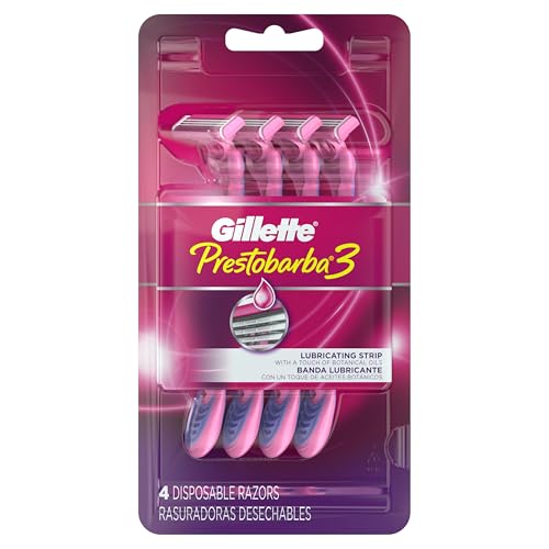 Gillette Prestobarba 3 Disposable Razors, 4 Count