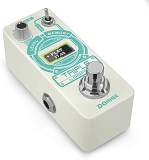 Donner Triple Looper Guitar Pedal, Loop Pedal with Screen, 3 Loops 30 mins Looping Time, Looper Pedal Unlimited Overdubs Undo/Redo True Bypass