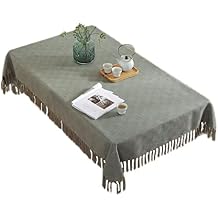 Solid Color Fringed Table Cloth Home Coffee Table Cloth Dustproof Fabric Tablecloth,A,60 * 60cm
