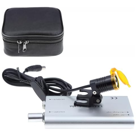 Rasamer 3W Portable Metal Headlight Insert Clip Headlamp with Filter for Binocular Loupe Premium Bag (Silver), RA-005HST Cover