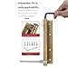 Automatic Door Closer Heavy Duty Adjustable Universal Installation/Wide-Angle Design/Tool-Free Force/Speed Adjustment/Commercial Grade Smooth Closing for Doors 80-120 lbs (Satin Gold)