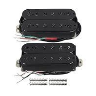 Compatible with electric guitar which can be installed humbucker pickup. Magnet: Alnico 5, 12 adjustable hexagonal screw pole pieces. Resistance: Neck pick is 7-8K, bridge pickup is 15-16K. The black wire for signal (hot wire); Green& bare wires for ...