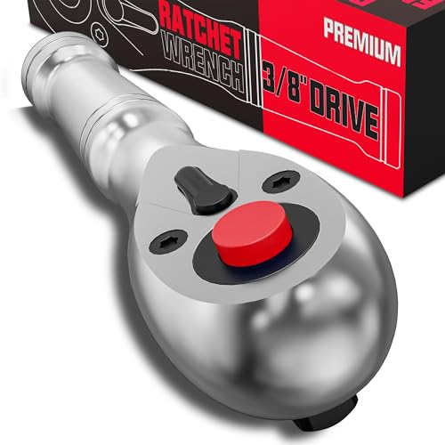 Arwealxs Chiave a Cricchetto 1/2'', 13.5cm Mini Cricchetto Reversibile, Impugnatura a Cricchetto con 72 Denti, Chiavi Inglesi a Bussola, Per la Riparazione di Mobili, Auto