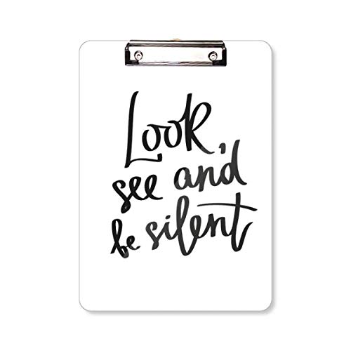 Carnet de notes A4 Look See and Be Silent grand format pages blanches