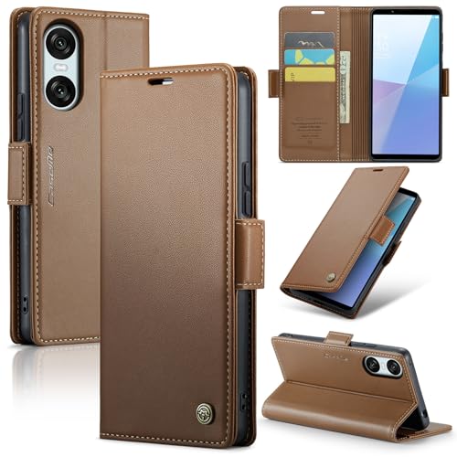 RicYeel �\�j�[ Xperia 10 VI �Ή� �P�[�X SO-52E SOG14 �蒠�^ ���z�^ �J�[�h�|�P�b�g�t�� �������U�[ Xperia 10 VI �p �Ռ��z�� �X�}�z�P�[�X �S�ʕی� �J�[�h���[ �X�^���h�@�\ �g�уJ�o�[ ���C�o�b�N���t��