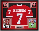 Case Keenum Autographed Red Houston Jersey - Beautifully Matted and Framed - Hand Signed and Certified Authentic by JSA