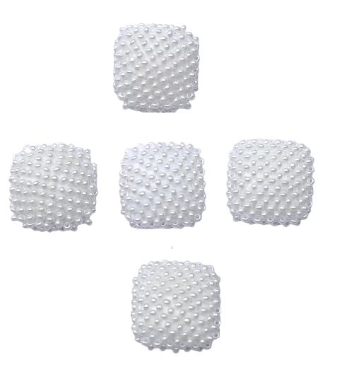 Paushak BoutiquePaushak Boutique Designer Square White Moti Button (Piece of 5)