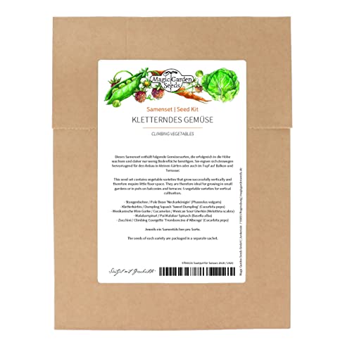 Légumes grimpants - Kit de graines avec 5 légumes pour culture verticale