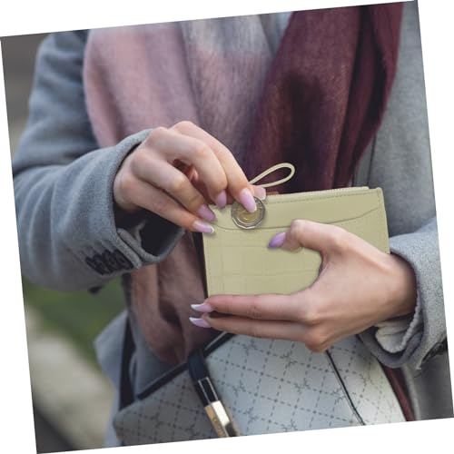 Multi-Functional Mini Zipper Wallet for Women PU Leather Coin Purse Card Slots Compact Change Holder for Everyday Use3