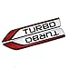 TK-KLZ 2Pcs/Pair 3D Metal TURBO Car Side Fender Rear Trunk Emblem Badge Sticker Decals for JEEP Dodge Mercedes BMW Mustang Volvo Chevrolet Nissan Audi VW Ford Honda Toyota Jaguar