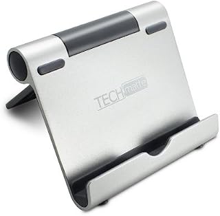 iPad Stand TechMatte Multi-Angle Aluminum Holder for Tablets, E-Readers and Smartphones, Nintendo Switch - Mini Stand