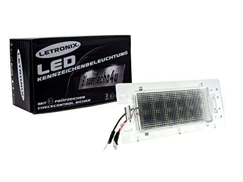 LETRONIX Módulo de iluminación LED SMD para matrícula, con certificado E, compatible con: Omega B Sedán, año de fabricación 1994 - 2003/Tigra A, año de fabricación 1994 - 2001 Cover