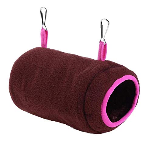 xihan123 Cama para Colgar para Hurón Acogedor Hamaca para Gato Fácil De Cargar Cálida Cama Colgante para Hurón Mascotas Animales Pequeños Cualquier Temporada Brown Cover