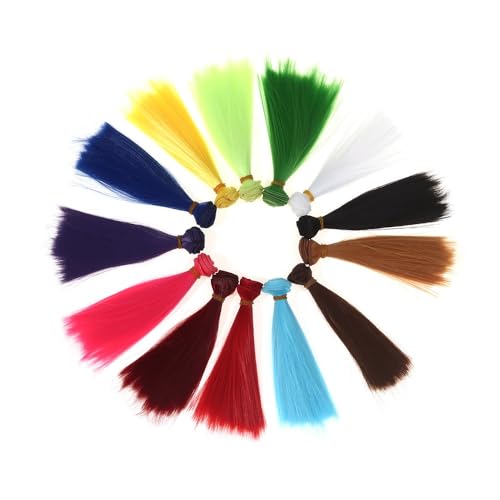 Material sintético para atar moscas 5.91 pulg 2 piezas colorido miniatura 7