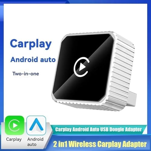 Adaptador CarPlay inalámbrico 2 en 1 con Android Auto y chip inteligente Bluetooth 5.0 5