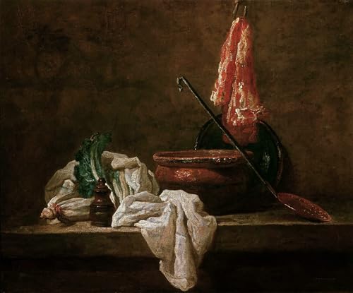 Tableaux Toile Nature morte au céleri rave de Chardin 60x90cm Deco