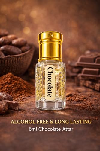 Image of KOSTA Chocolate Oud Attar 6ml | Alcohol-Free Long Lasting Perfume Oil | Sweet Chocolate Oud Fragrance | Unisex Roll-On Attar for Men & Women | Pocket Size Perfume