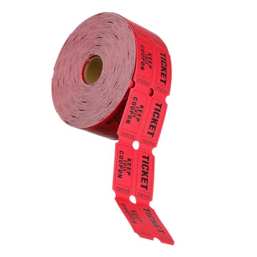 Rouleau de billets événements papier rouge KICHOUSE facile à détacher pour gestion de caisse