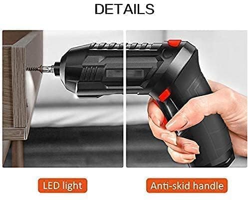 Image of 47 in 1 Cordless Electric Screwdriver Drill with Built-in LED Rechargeable Wireless Drill Machine Kit Power Drill Screw Gun Tool, Accessories for House,Office