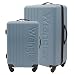 Wrangler 2/3 Pc Hardside Spinner Luggage Set, Winter Sky, 28”/20” Spinner Suitcase Set, Push-button Handle, 360° Wheels