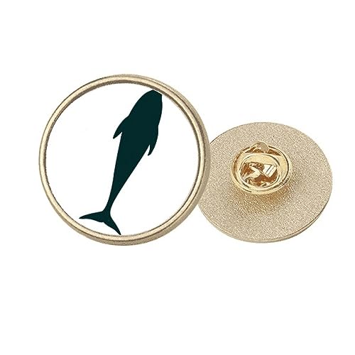 Broche ronde métal doré Blue Ocean Streamline taille M pour bijoux de vêtements